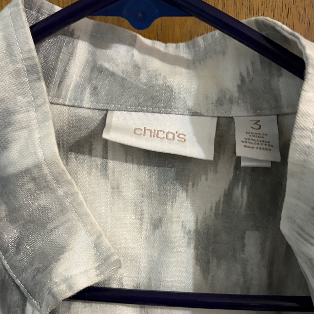 Chico's Monochrome Abstract Jacket - Picture 2 of 2